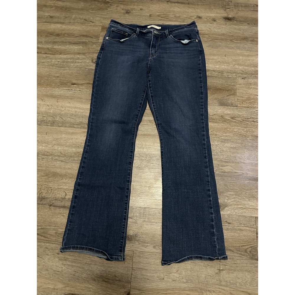 Levis Classic Bootcut Jeans Women's Size 12 Dark Blue Wash Stretch